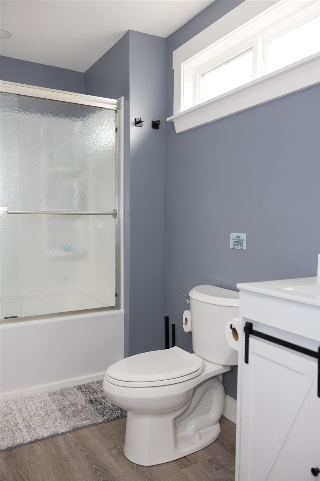 Tiled bathroom walk-in shower