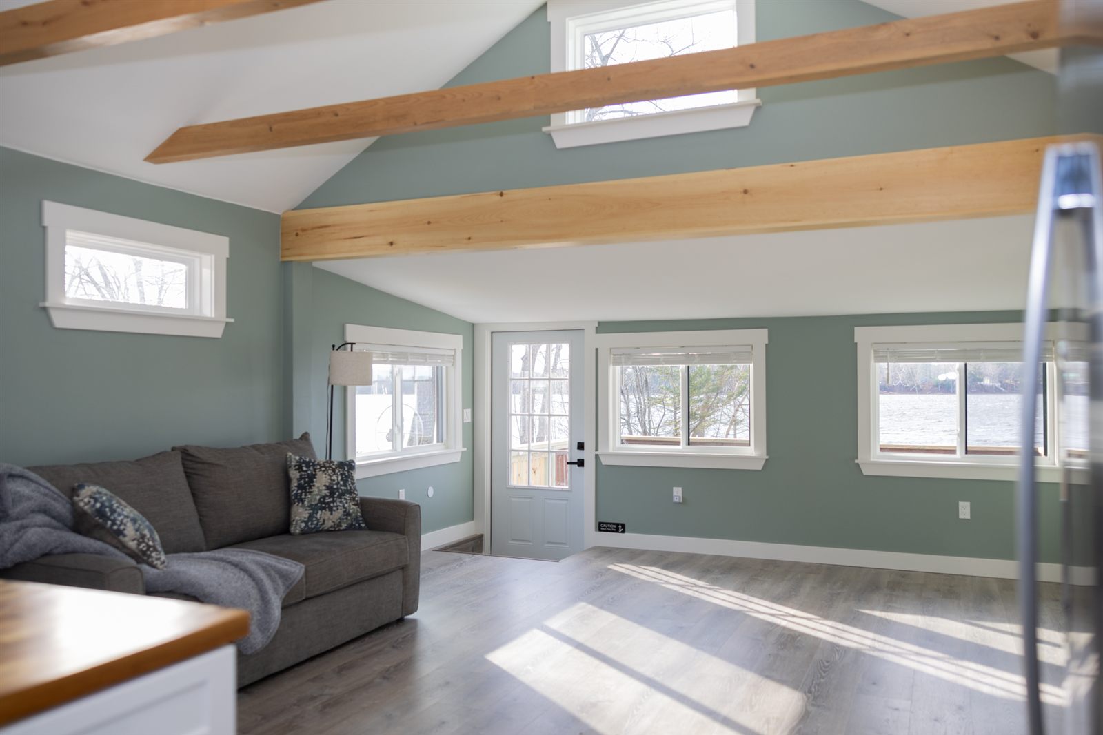 Living area seating and windows