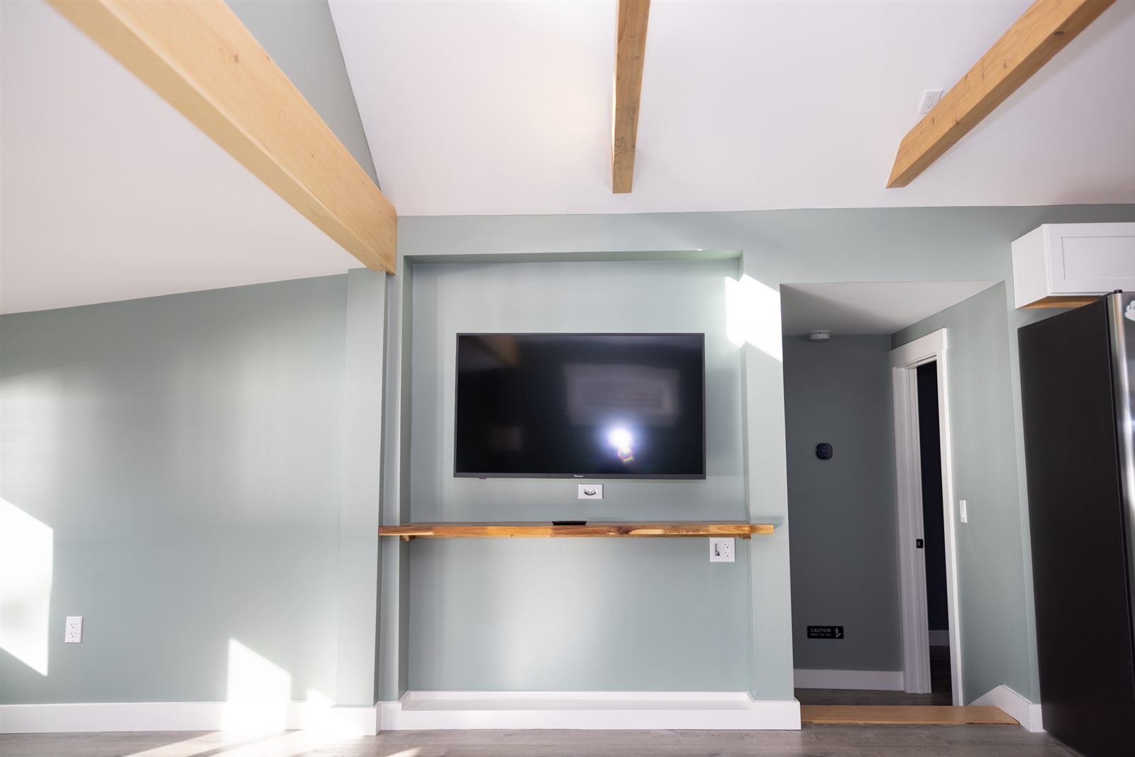 Smart TV set up in living room